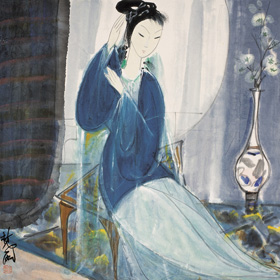 Lin Fengmian: Lady in Blue