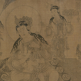 Wang Zhenpeng: Mahaprajapati Nursing the Infant Buddha
