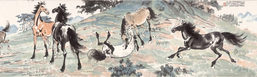 Xu Beihong: Ten Horses in Spring Mountains